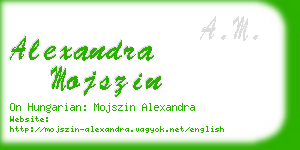 alexandra mojszin business card